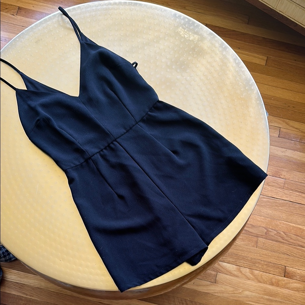 Elegant Black Sleeveless Romper